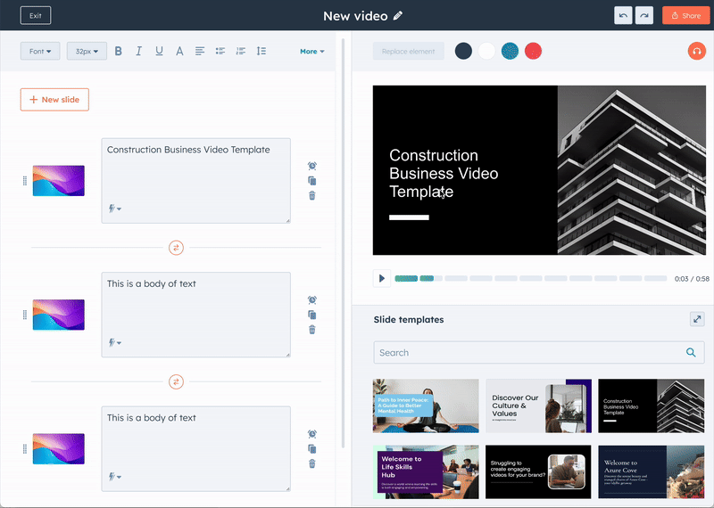 Animated Clip Creator editing workflow